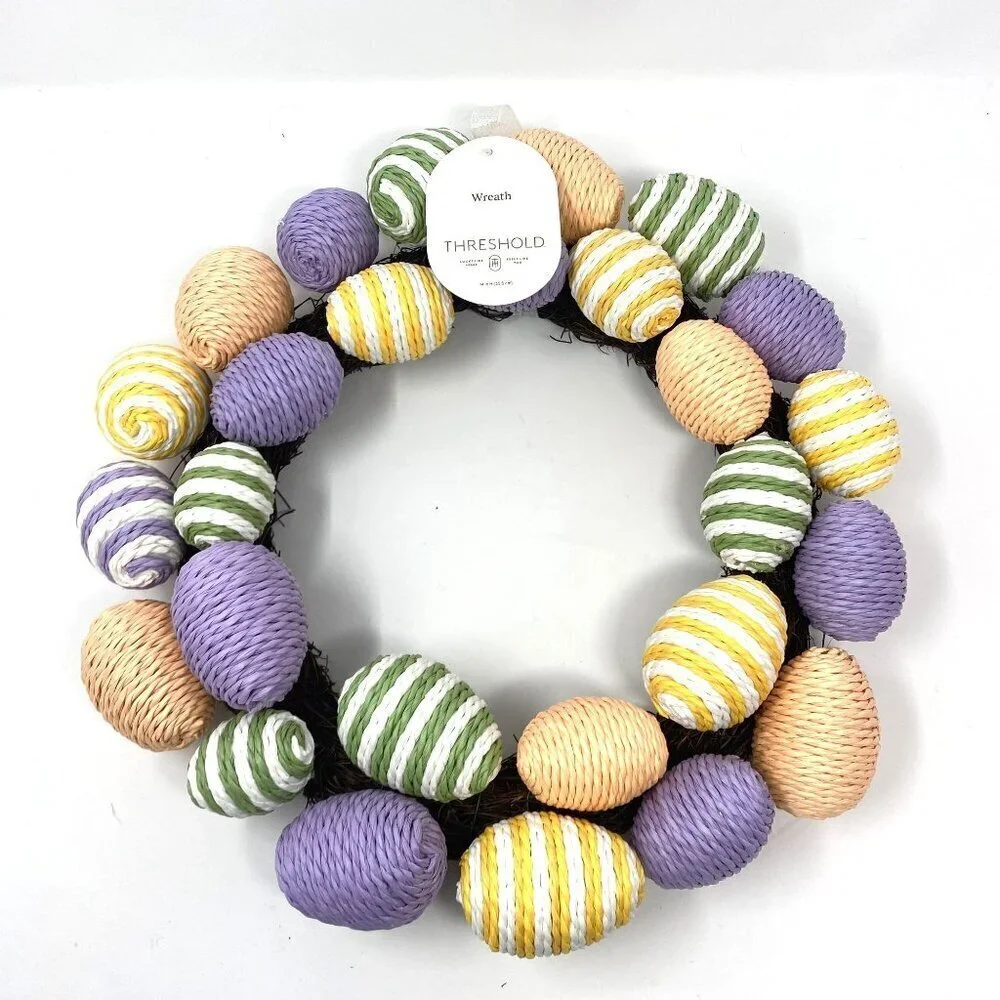 Target Easter Egg Wreath Threshold™ Multicolor Wall Door Decor